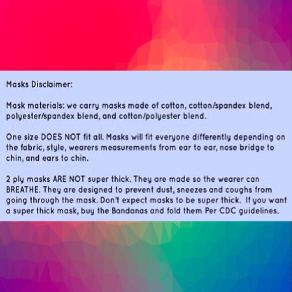 Tie-Dye Face Mask NEW Fun Colorful Reusable - Picture 4 of 7